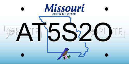 AT5S2O Missouri License Plate