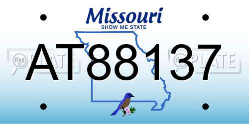 AT88137 Missouri License Plate