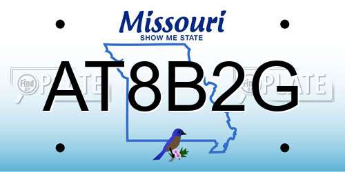 AT8B2G Missouri License Plate