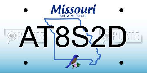 AT8S2D Missouri License Plate