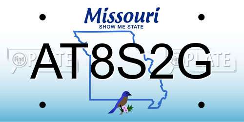 AT8S2G Missouri License Plate