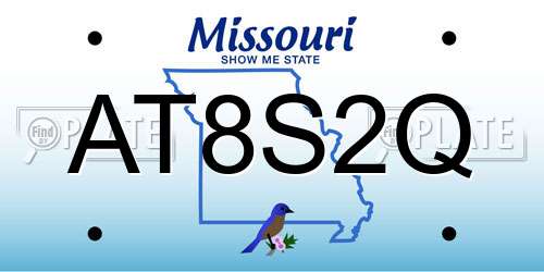 AT8S2Q Missouri License Plate