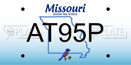 AT95P Missouri License Plate