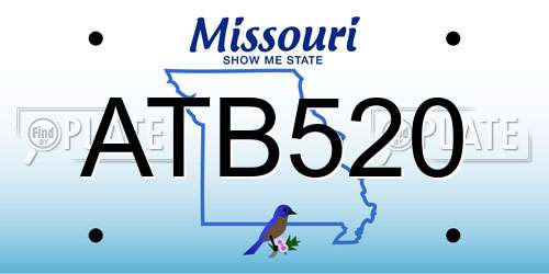 ATB520 Missouri License Plate