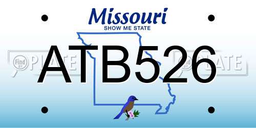 ATB526 Missouri License Plate