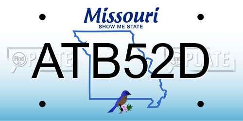 ATB52D Missouri License Plate
