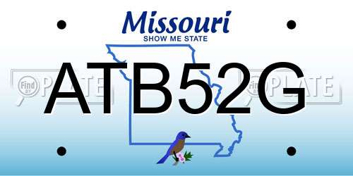 ATB52G Missouri License Plate