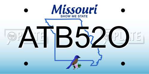ATB52O Missouri License Plate