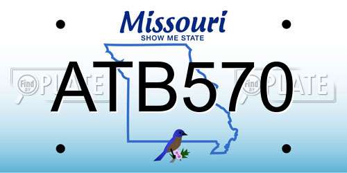 ATB570 Missouri License Plate