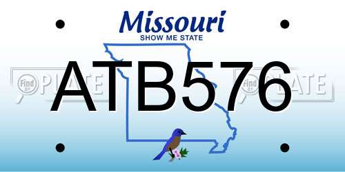 ATB576 Missouri License Plate