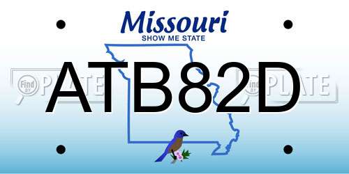 ATB82D Missouri License Plate