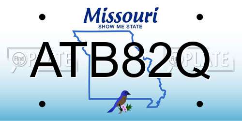 ATB82Q Missouri License Plate
