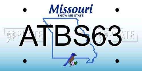 ATBS63 Missouri License Plate