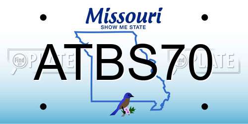 ATBS70 Missouri License Plate