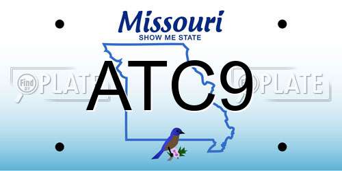 ATC9 Missouri License Plate