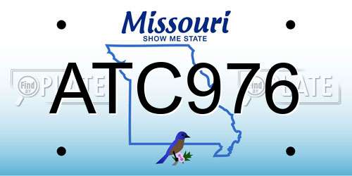 ATC976 Missouri License Plate