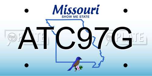 ATC97G Missouri License Plate