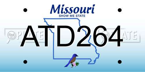 ATD264 Missouri License Plate