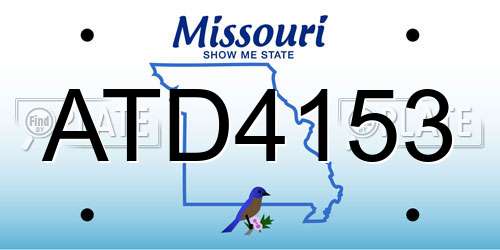 ATD4153 Missouri License Plate