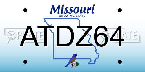 ATDZ64 Missouri License Plate