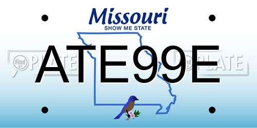 ATE99E Missouri License Plate