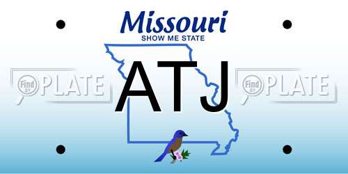 ATJ Missouri License Plate