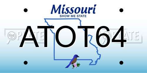 ATOT64 Missouri License Plate
