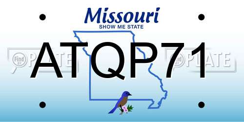ATQP71 Missouri License Plate