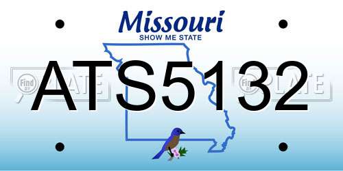ATS5132 Missouri License Plate