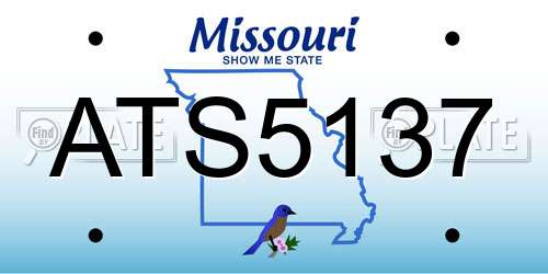 ATS5137 Missouri License Plate