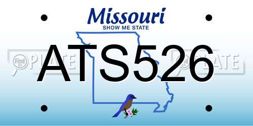 ATS526 Missouri License Plate