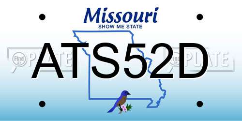 ATS52D Missouri License Plate