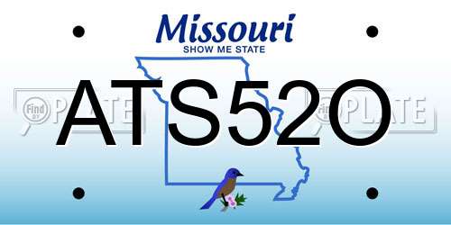 ATS52O Missouri License Plate