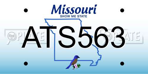 ATS563 Missouri License Plate