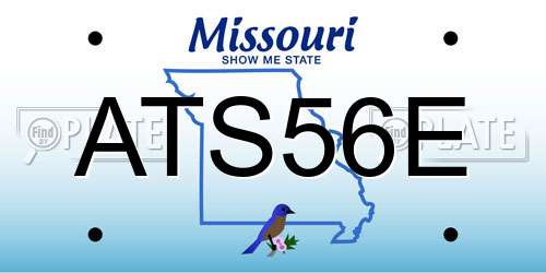 ATS56E Missouri License Plate