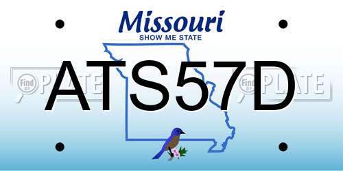 ATS57D Missouri License Plate