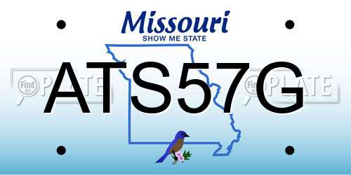 ATS57G Missouri License Plate