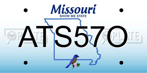 ATS57O Missouri License Plate