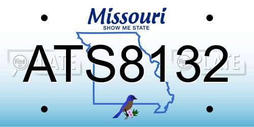 ATS8132 Missouri License Plate