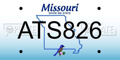 ATS826 Missouri License Plate