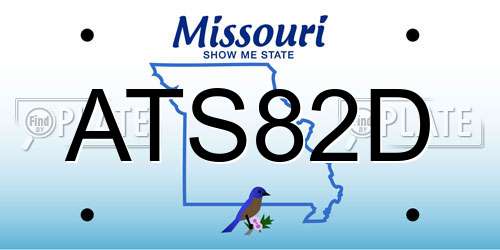 ATS82D Missouri License Plate