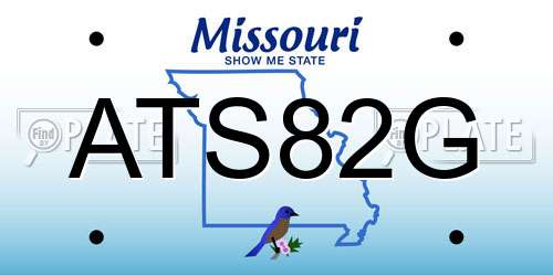 ATS82G Missouri License Plate