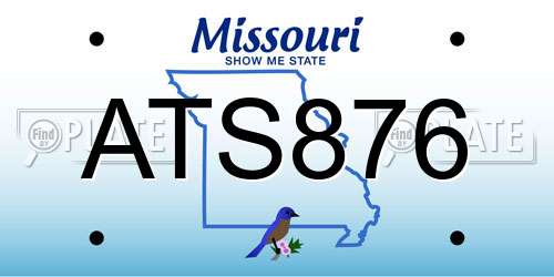 ATS876 Missouri License Plate