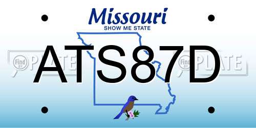 ATS87D Missouri License Plate