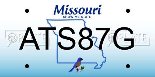 ATS87G Missouri License Plate