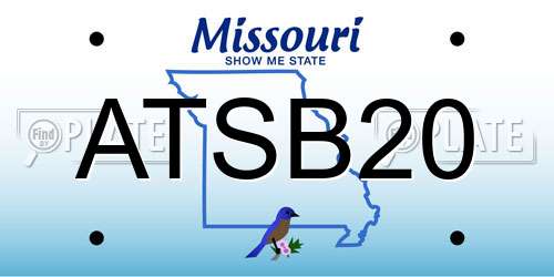 ATSB20 Missouri License Plate