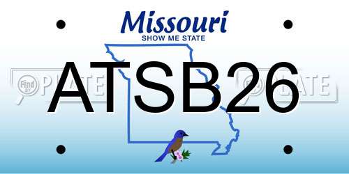 ATSB26 Missouri License Plate