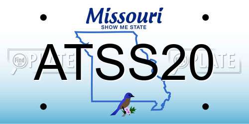 ATSS20 Missouri License Plate