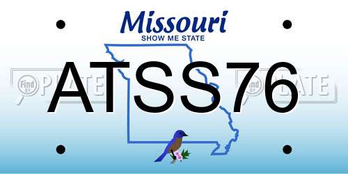 ATSS76 Missouri License Plate