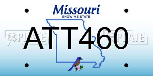 ATT460 Missouri License Plate